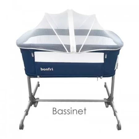 Bonfri S5 Rock & Relax Bassinet + Playpen (With Travel Bag & Mosquito Net) | Birth - 9kg (crib) | Birth - 22kg (playpen) | FREE Fitted Sheet - Image 7