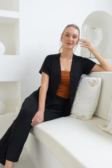 Olive Basics Abby Knit Pocket Pants - Image 2