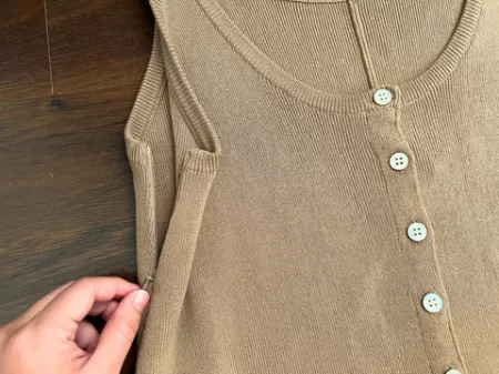 Olive Basics Sarah Reversible Button Tank - Image 17