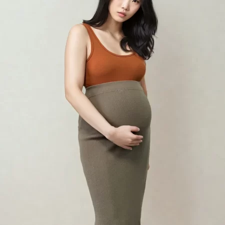 Olive Basics Leah Super Stretch Slit Skirt