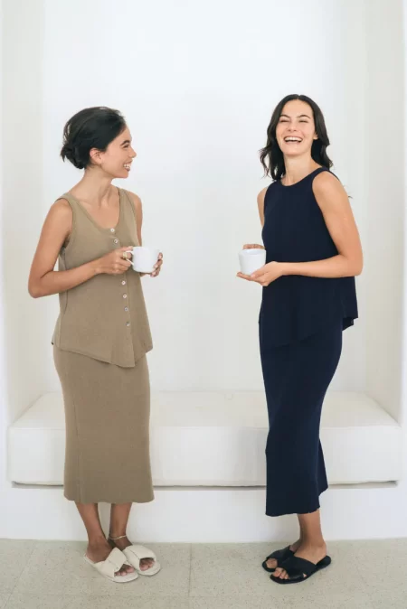 Olive Basics Sarah Reversible Button Tank - Image 10