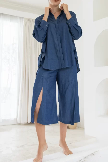 Olive Basics Delilah Expandable TENCEL™ Culottes - Image 2