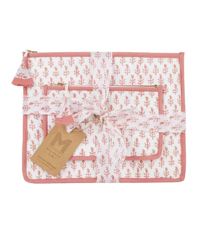 Malabar Baby Toiletry Pouch Gift Set in Pink City