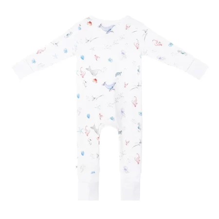 Malabar Baby Onezip Bamboo Romper in Under the Sea
