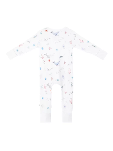 Malabar Baby Onezip Bamboo Romper in Under the Sea