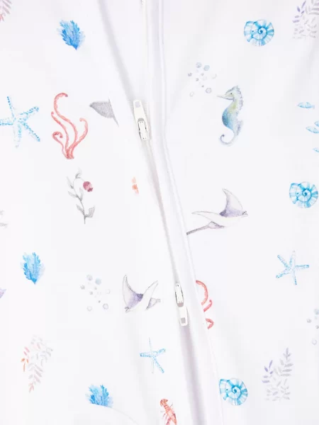 Malabar Baby Onezip Bamboo Romper in Under the Sea - Image 5