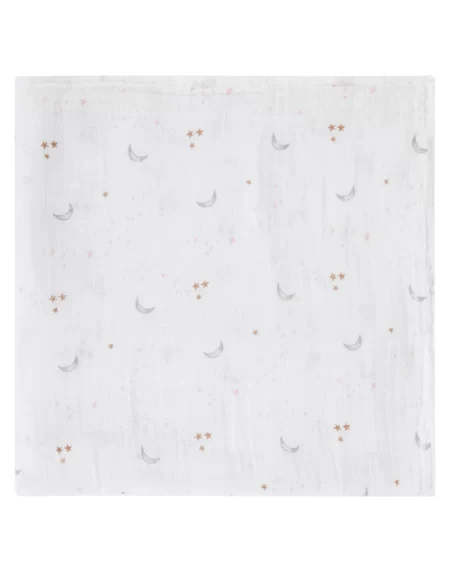 Malabar Baby Organic Swaddle in Star & Moon - Image 2